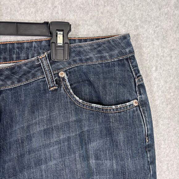 Kikit Jeans 20 Kick Flare Ankle Bootcut Stretch Faded Distressed Embroidered - Picture 4 of 10